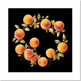 peach pattern Posters and Art